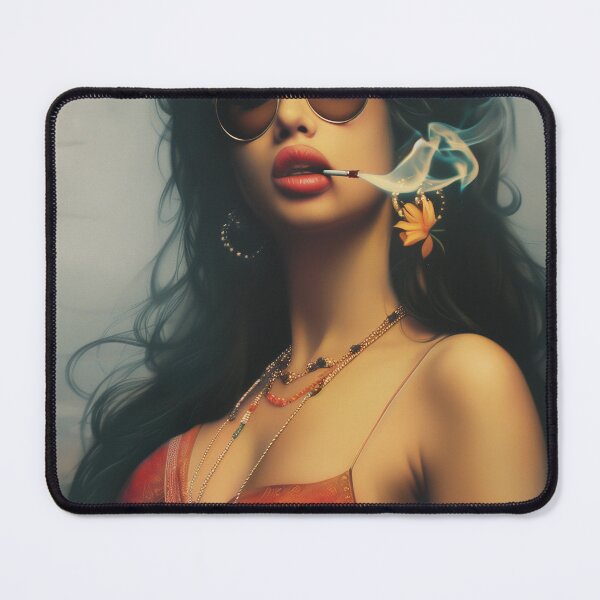 Item preview, Indian lady smoking art designed and sold by Rockwpapart.