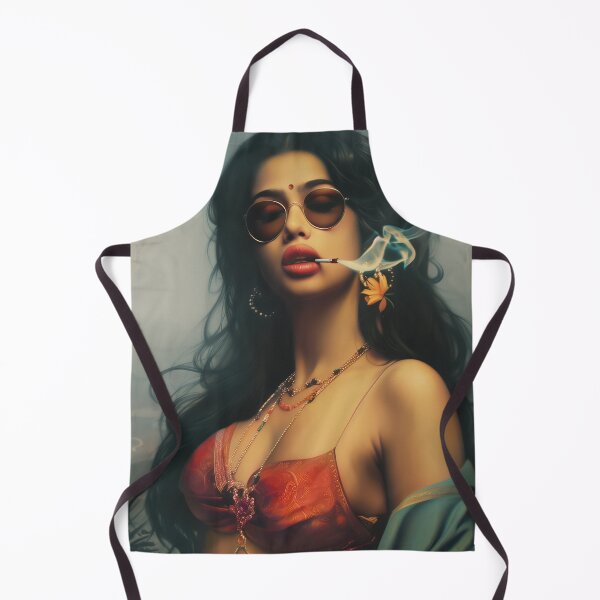 Item preview, Indian lady smoking art designed and sold by Rockwpapart.