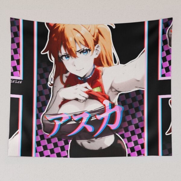 Item preview, アスカ Asuka Evangelion Vaporwave Aesthetic Edit designed and sold by MikaseSan.