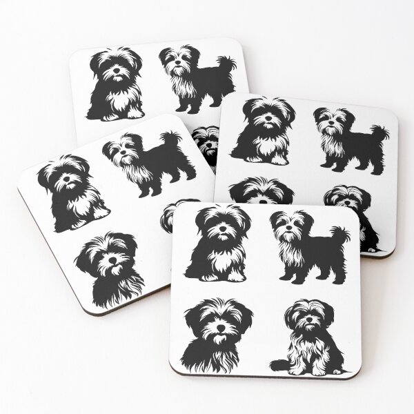 Item preview, Maltese Dog Black Silhouettes designed and sold by TheAnimalZ00.