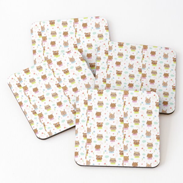 Item preview, Bohemian Bliss: Seamless Pattern with Cute Cartoon Animals in Boho Style designed and sold by hjian8219.