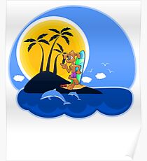Summer Time Pup Poster