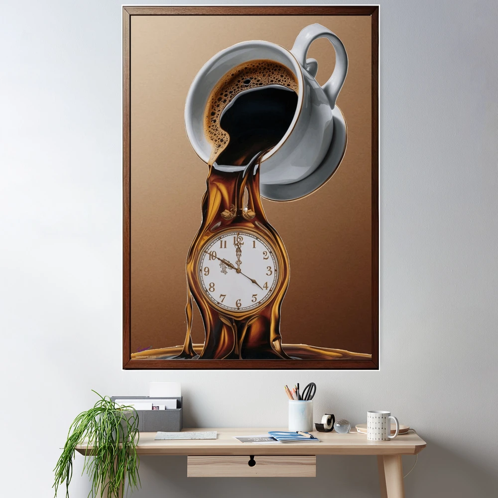 油彩画　coffee time cposter,large,square_product,