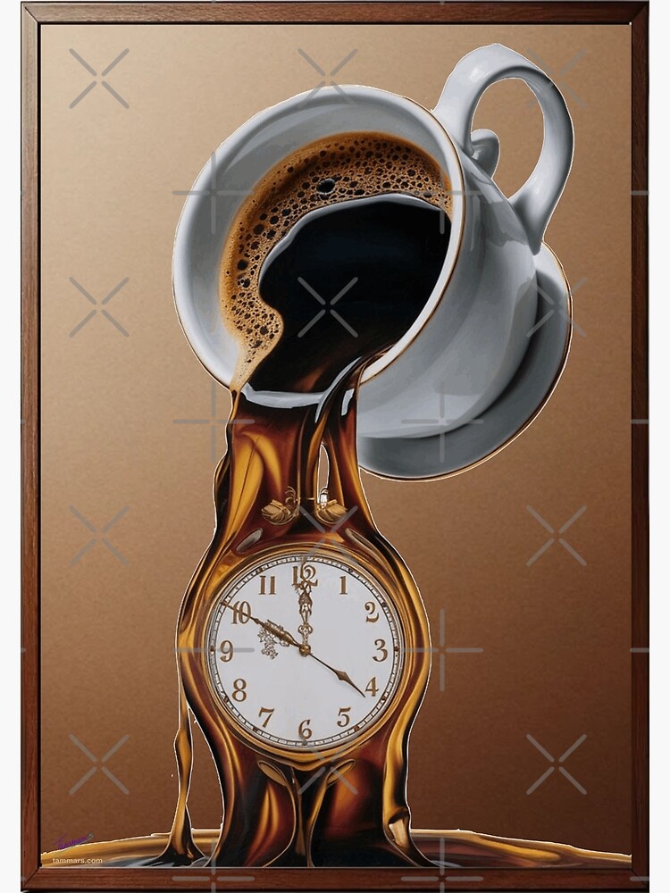 油彩画　coffee time Coffee Time | Salvador Dali Inspired | Surrealism | Coffee