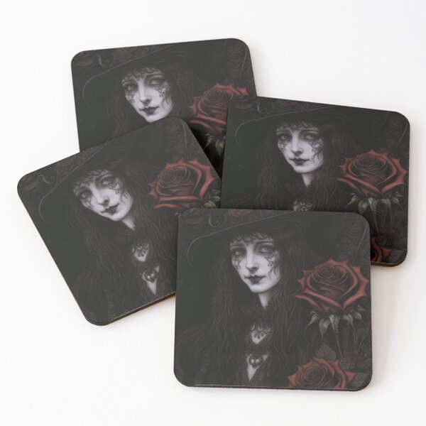 Item preview, Vintage Classic Gothic Girl Roses designed and sold by TheDarkWardrobe.