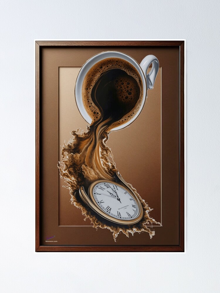 油彩画　coffee time Coffee Time | Salvador Dali Inspired | Surrealism | Coffee