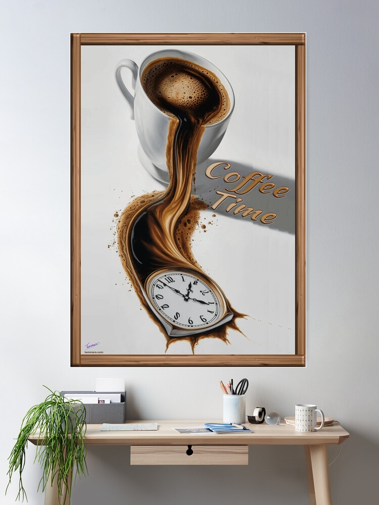 油彩画　coffee time Coffee Time | Salvador Dali Inspired | Surrealism | Coffee
