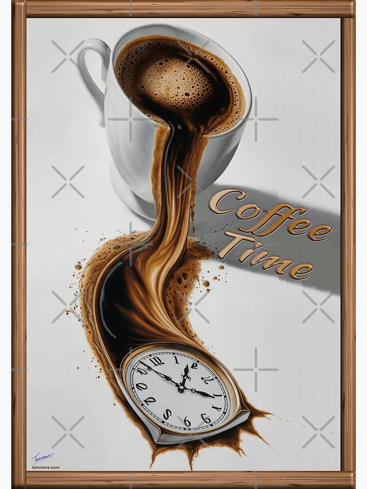 油彩画　coffee time Coffee Time | Salvador Dali Inspired | Surrealism | Coffee