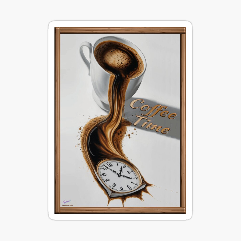 油彩画　coffee time Coffee Time | Salvador Dali Inspired | Surrealism | Coffee