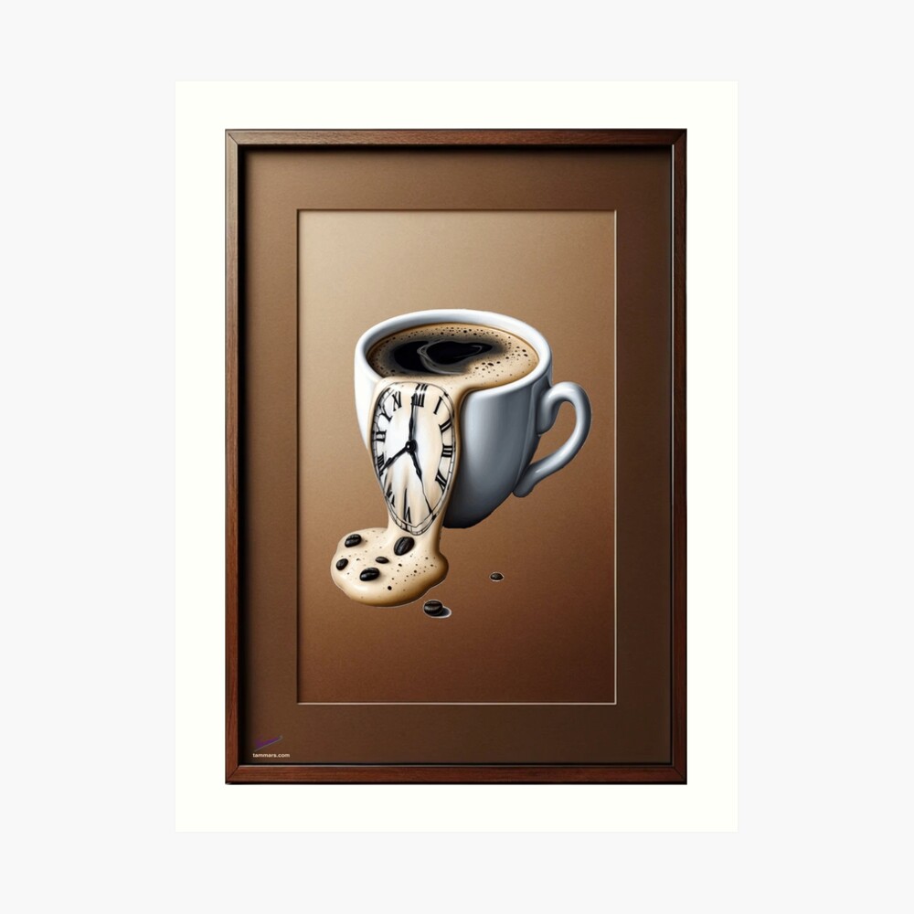 油彩画　coffee time Coffee Time | Salvador Dali Inspired | Surrealism | Coffee