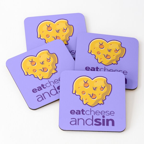 Item preview, "Eat Cheese and Sin: A Cheddar-Loving Funny Quote for Cheese Lovers' Indulgence" designed and sold by artworkathome.