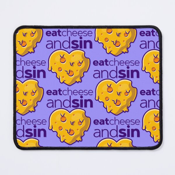 Item preview, "Eat Cheese and Sin: A Cheddar-Loving Funny Quote for Cheese Lovers' Indulgence" designed and sold by artworkathome.