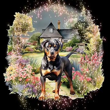Artwork thumbnail, Dog - Rottweiler by Karen Wood