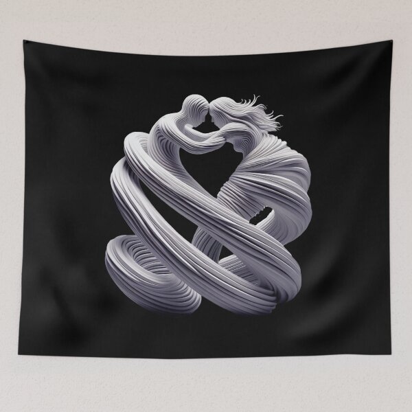 Item preview, Futuristic Embrace: Man and Woman Merge designed and sold by Hungry-Murphy.