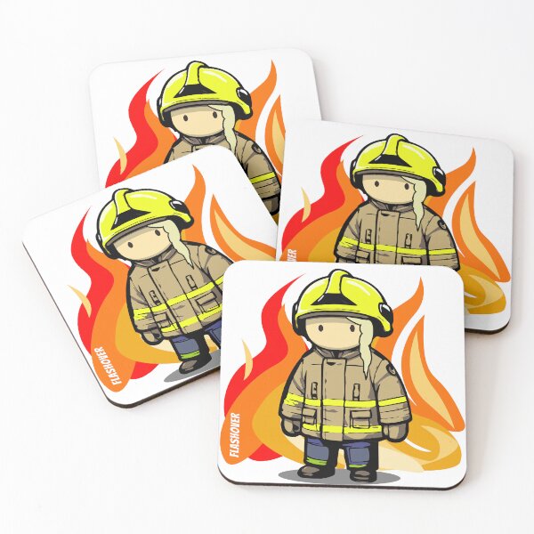 Item preview, Urban Firefighter Female - Large Design (Light Hair) designed and sold by Flashover.