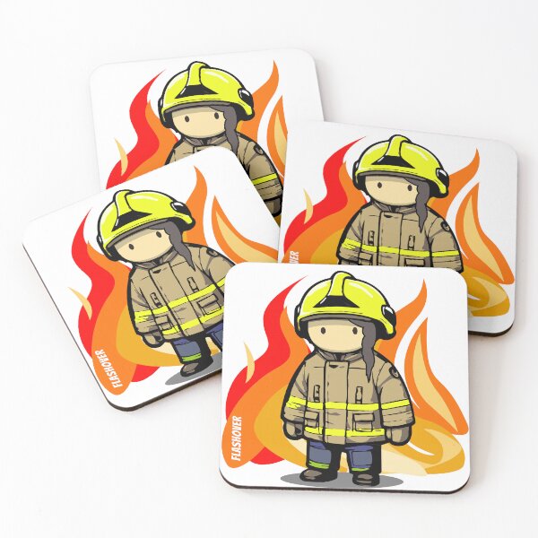 Item preview, Urban Firefighter Female - Large Design (Dark Hair) designed and sold by Flashover.