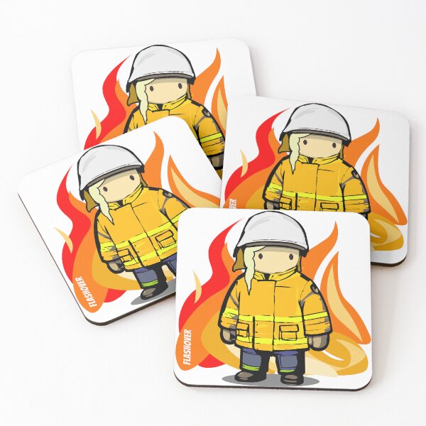 Item preview, Rural Firefighter Female - Large Design (Light Hair) designed and sold by Flashover.