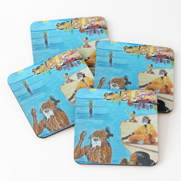 Item preview, Morning prayers at Ganga designed and sold by puri sunil.