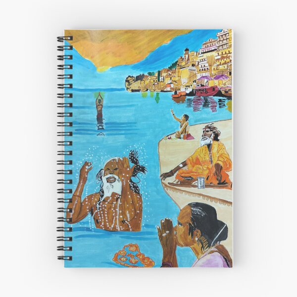 Item preview, Morning prayers at Ganga designed and sold by puri sunil.