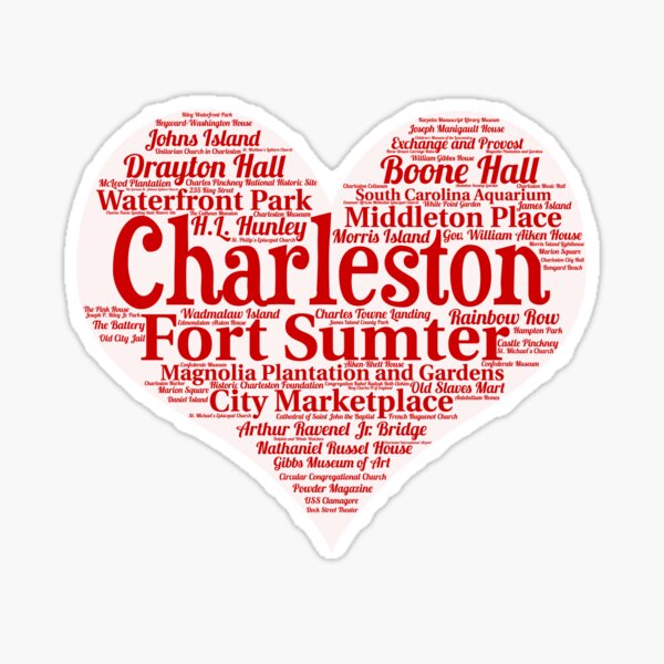 Item preview, Heart of Charleston, SC Heart Word Cloud Products designed and sold by Mel747.
