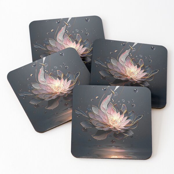Item preview, Stunning reflective water lotus flower print designed and sold by dcrc.