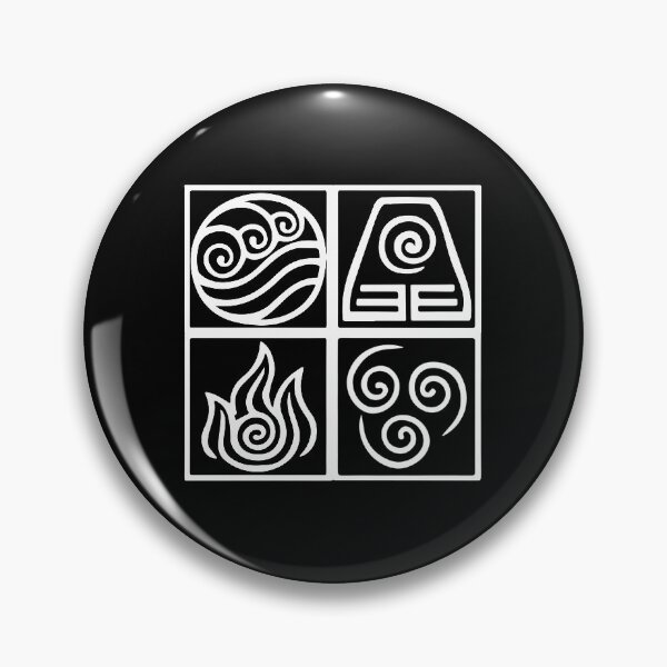 Item preview, The Four Elements - Avatar The Last Airbender [WHITE OUTLINE] designed and sold by itsaiaaa.