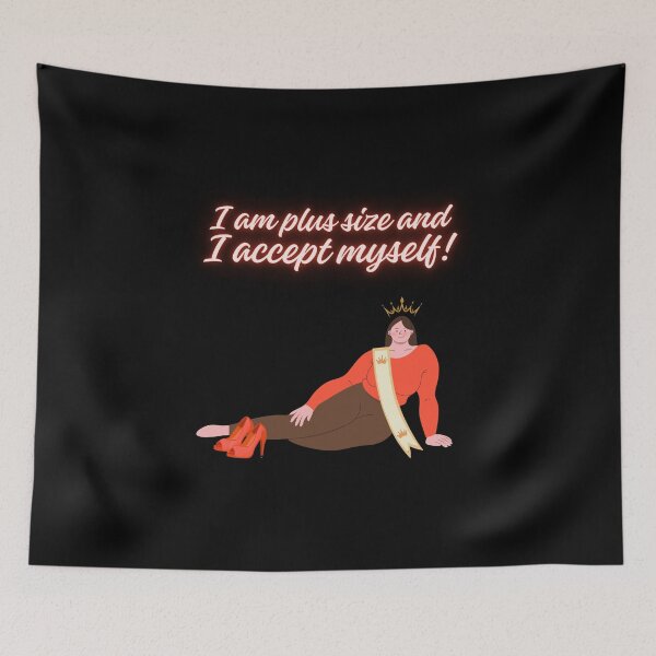 Item preview, I am plus size and I accept myself! designed and sold by DMHG.