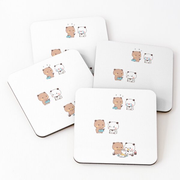 Aperçu de l'œuvre Bubu Dudu Panda et couple d'ours brownie 2024 créée et vendue par BlueSkylineArts.