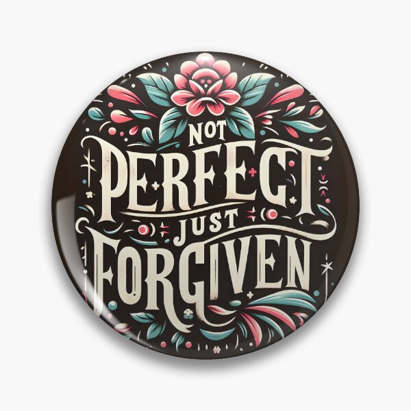 Item preview, Not Perfect Just Forgiven, typography designed and sold by maxmaj.