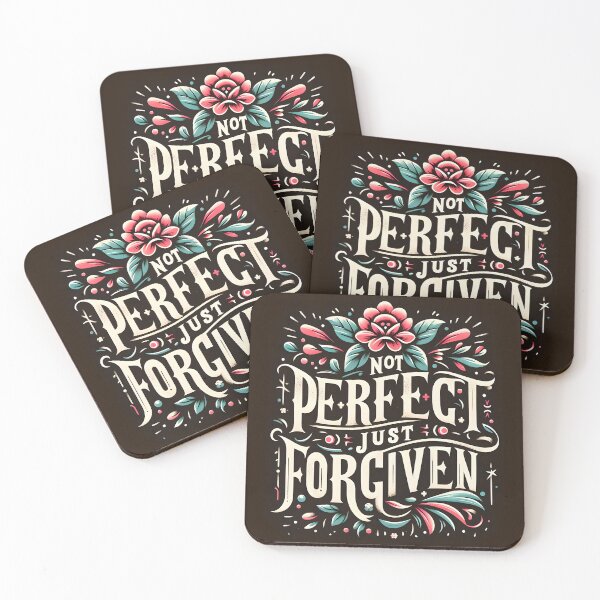 Item preview, Not Perfect Just Forgiven, typography designed and sold by maxmaj.