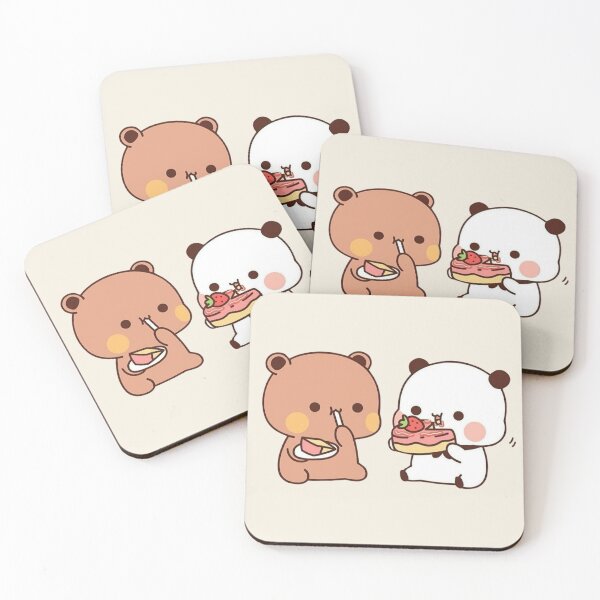 Item preview, Panda Bear And Brownie True Love BUBU DUDU Couple Goma peach Sugar Valentine xmas  2024  designed and sold by BlueSkylineArts.