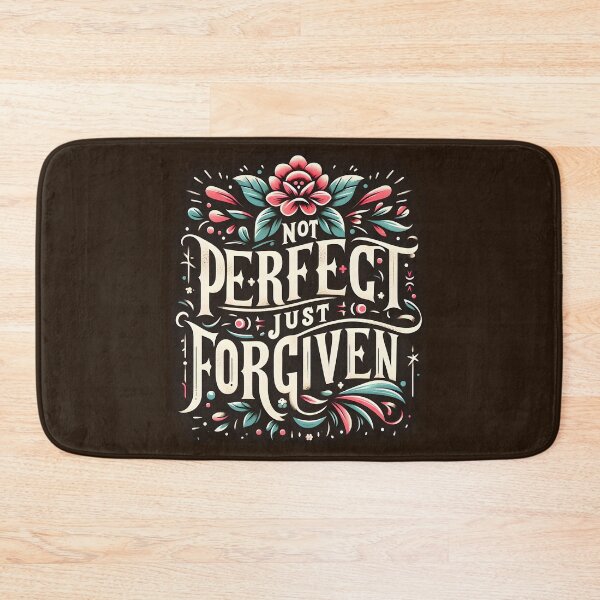 Item preview, Not Perfect Just Forgiven, typography designed and sold by maxmaj.