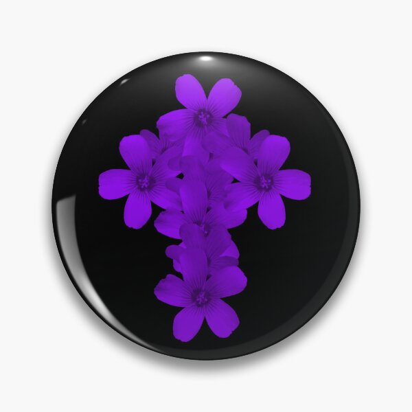 Item preview, Geometric Floral Crucifix Gothic Idea Really Deep Purple designed and sold by somersbyman.