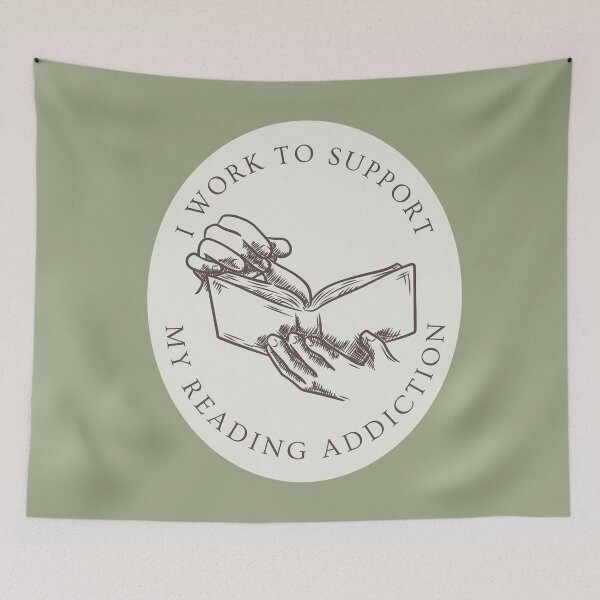 Item preview, I work to support my reading addiction designed and sold by Neadoodles.