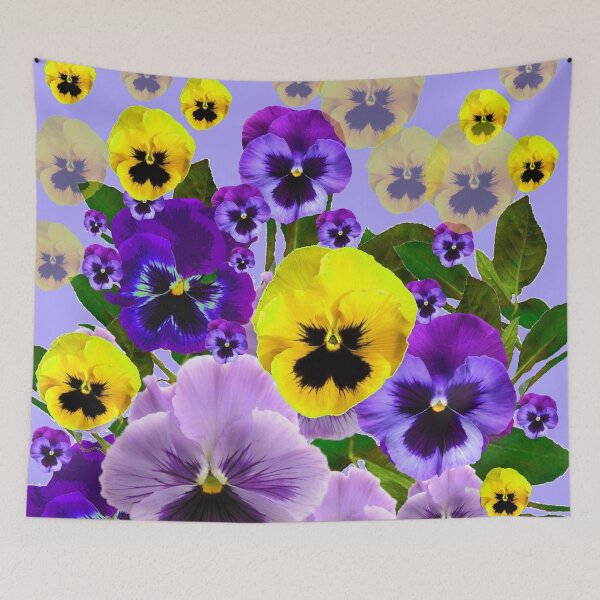 Item preview,  SPRING PURPLE & YELLOW PANSY FLOWERS  designed and sold by sharlesart.