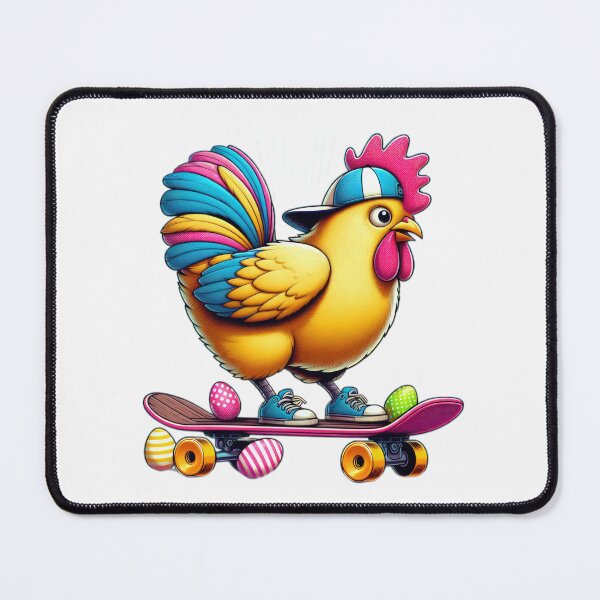 Item preview, chicken with skateboard and headset Easter Funny animals designed and sold by Expressions-Sel.