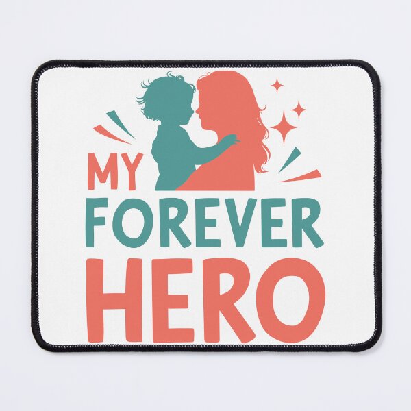 Item preview, Mother's Day Forever Hero: Silhouette Embrace Typography Design designed and sold by HahaHandlesHub.