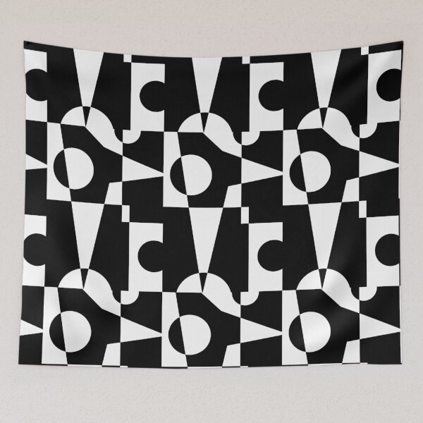 Item preview, Abstract Geometric Legion in Black & White designed and sold by Rob Colvin.