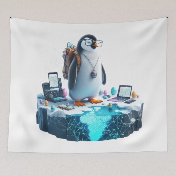 Item preview, penguin with internet  Easter Funny animals designed and sold by Expressions-Sel.