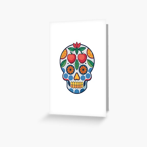 Artikel-Vorschau von Totenkopf mit Früchten Risograph, designt und verkauft von zangess1.