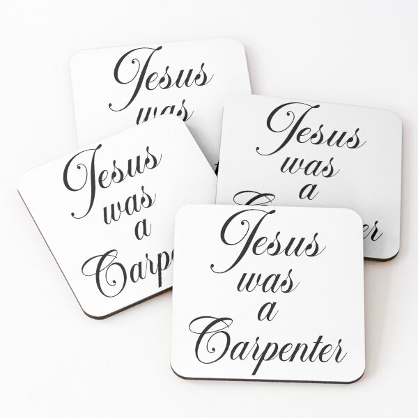 Item preview, JESUS WAS A CARPENTER. BLACK DESIGN designed and sold by Rejiboustarts.