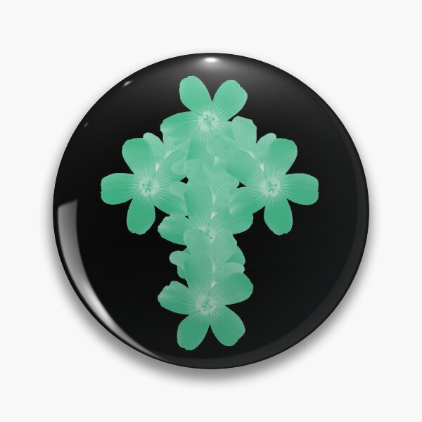 Item preview, Geometric Floral Crucifix Gothic Idea Really Intense Green designed and sold by somersbyman.