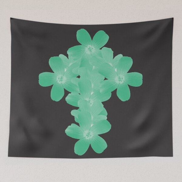 Item preview, Geometric Floral Crucifix Gothic Idea Really Intense Green designed and sold by somersbyman.