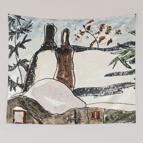Item preview, Arthur Dove | Snowy Rooftops and Trees 1935 | Cali Boho |  Bossy Cat Home designed and sold by BossyCatHome.