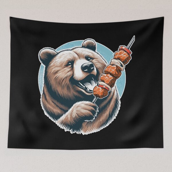 Item preview, Shashlik meat skewer bear gift designed and sold by Pineapple-Tree.