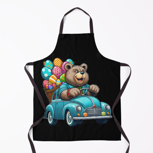 Item preview, bear drives a blue car Easter Funny animals designed and sold by Expressions-Sel.
