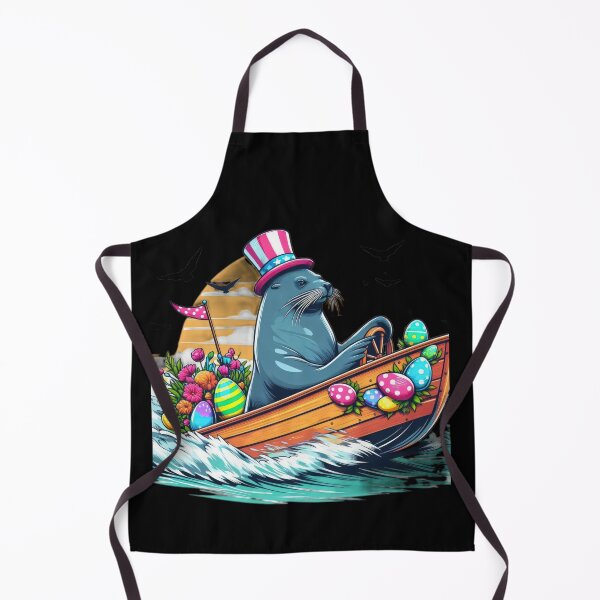 Item preview, sea lion with boat Easter Funny animals designed and sold by Expressions-Sel.