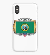 Washington Art Deco Design with Flag iPhone Case/Skin