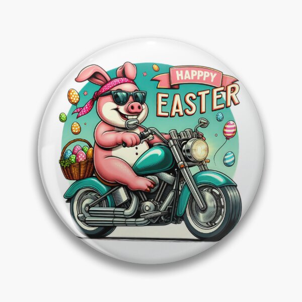 Item preview, pig with sunglasses and motor  happy Easter Funny animals designed and sold by Expressions-Sel.