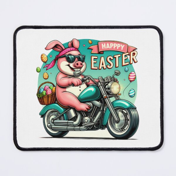 Item preview, pig with sunglasses and motor happy Easter Funny animals designed and sold by Expressions-Sel.